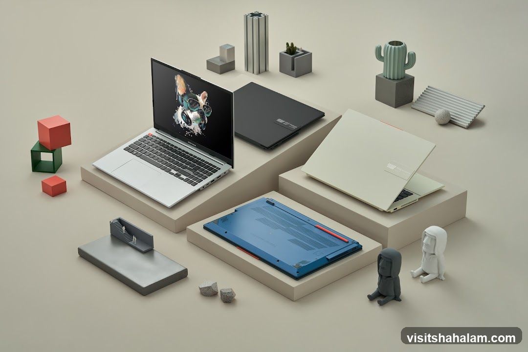 Laptops and Decorative Objects