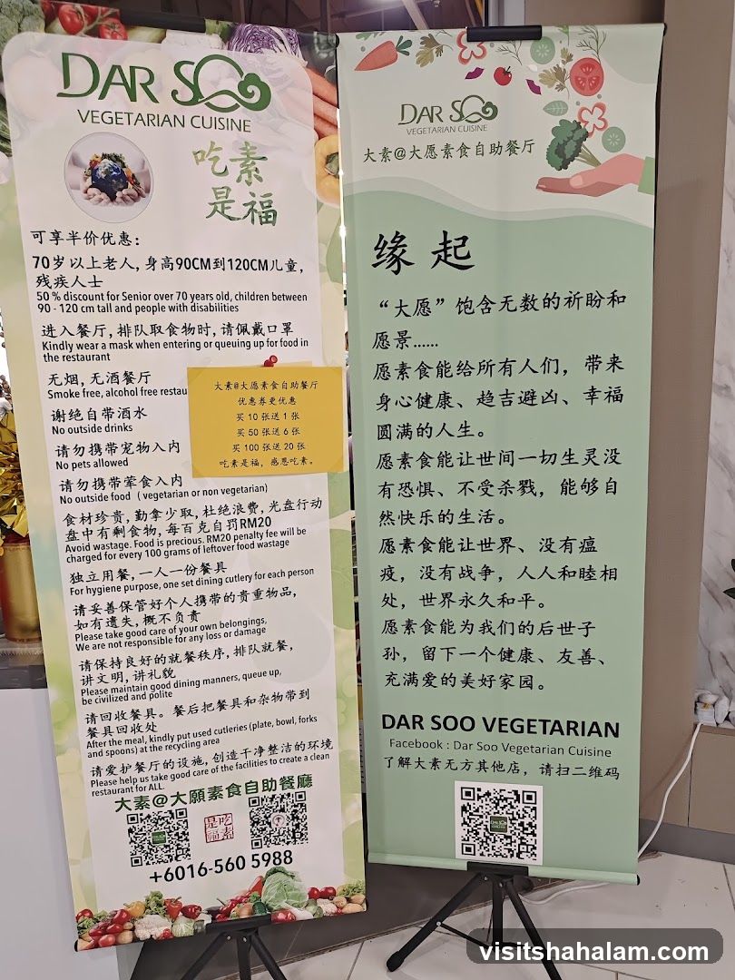 DAR SOO VEGETARIAN CUISINE promotional banners