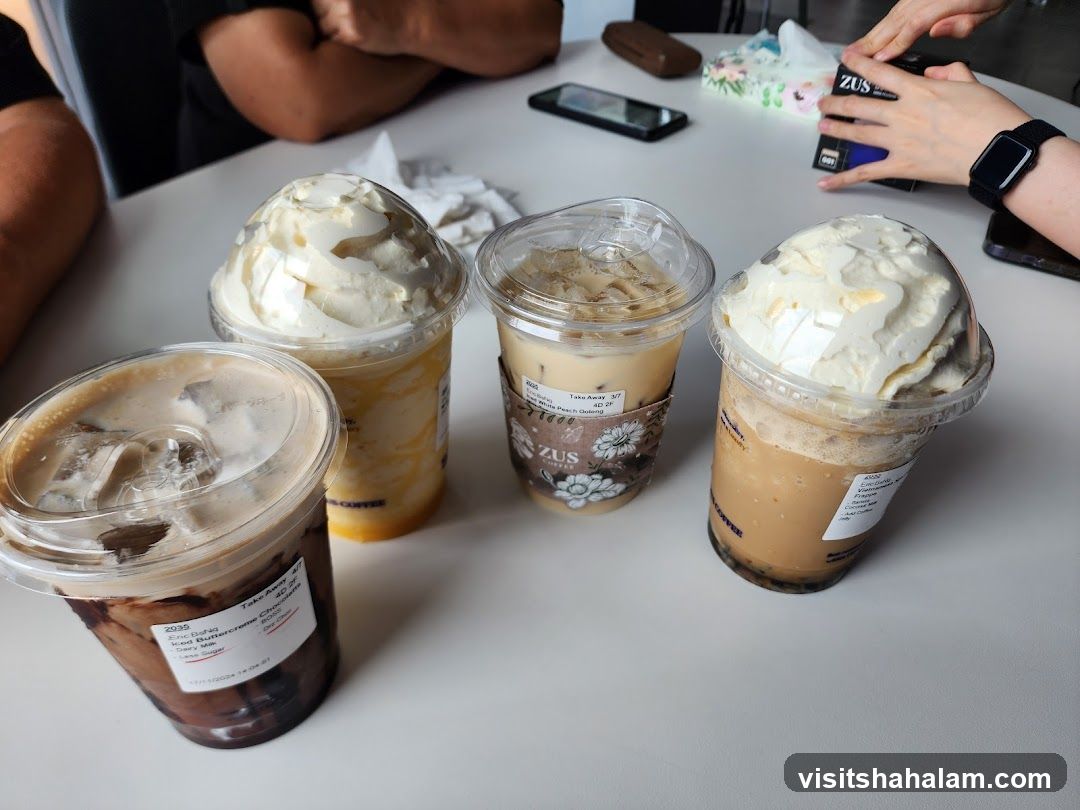 Four Iced Coffee Drinks