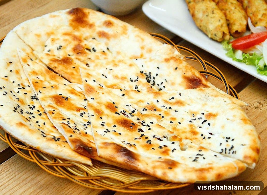 Naan Bread with Sesame Seeds