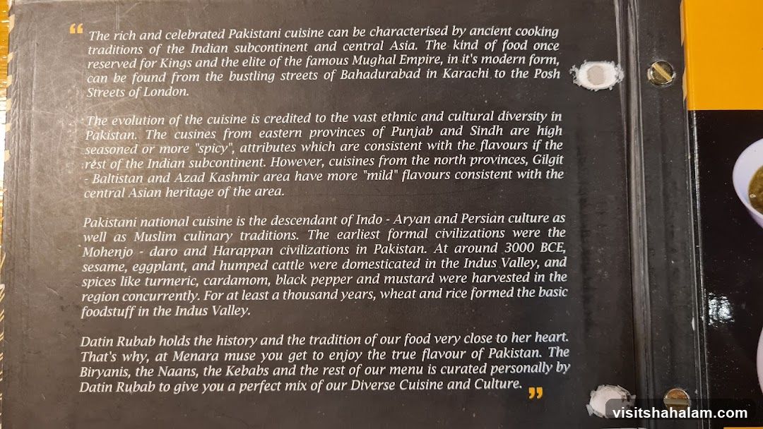 Pakistani Cuisine Description