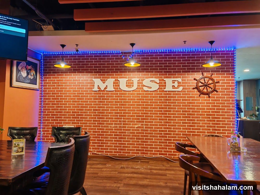 Restaurant Interior with Brick Wall