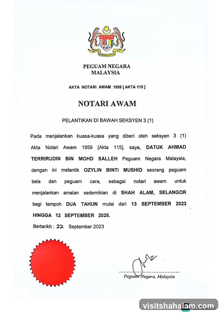 Appointment of Notary Public