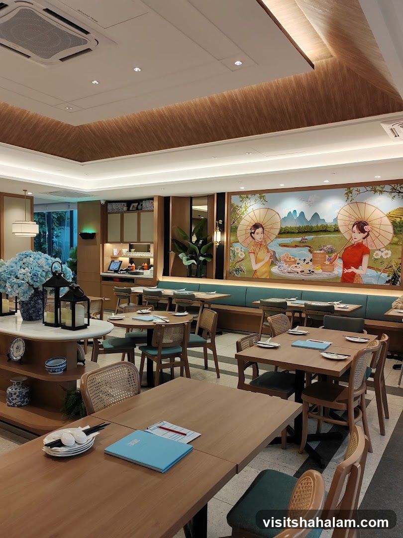 Restaurant Interior with Asian-Inspired Decor