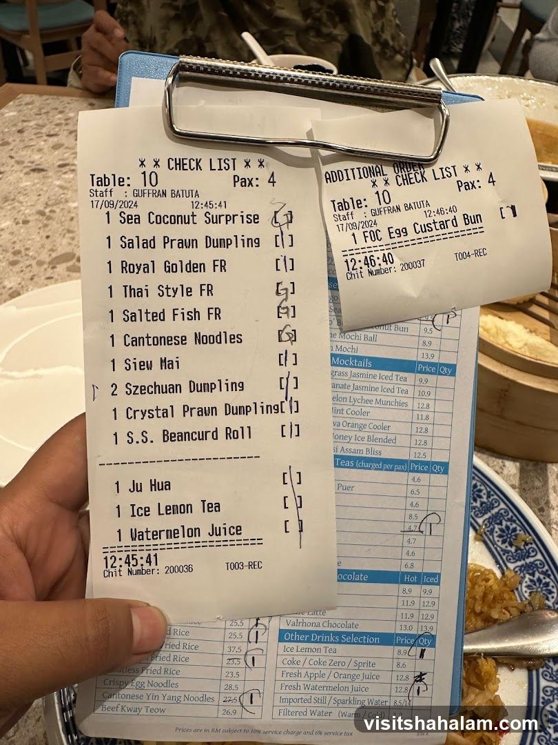 Restaurant Order Slips