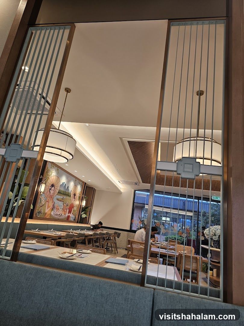Restaurant Interior with Asian-inspired Decor