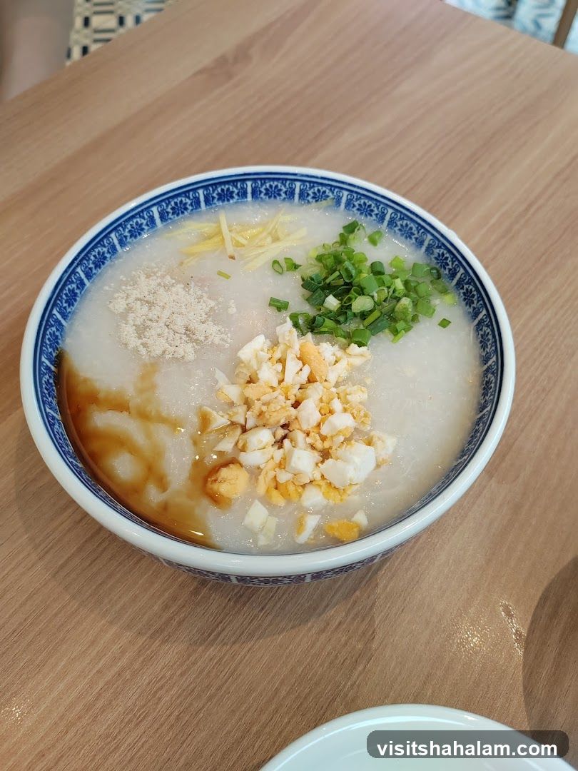 Congee with toppings