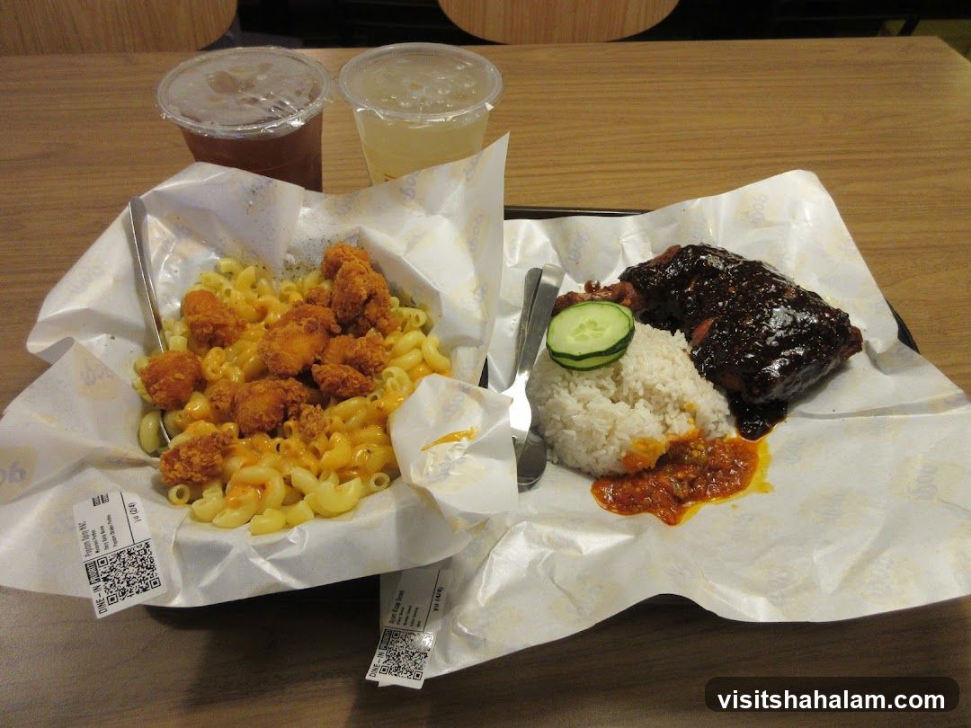 Macaroni and Cheese with Popcorn Chicken and Rice with Chicken