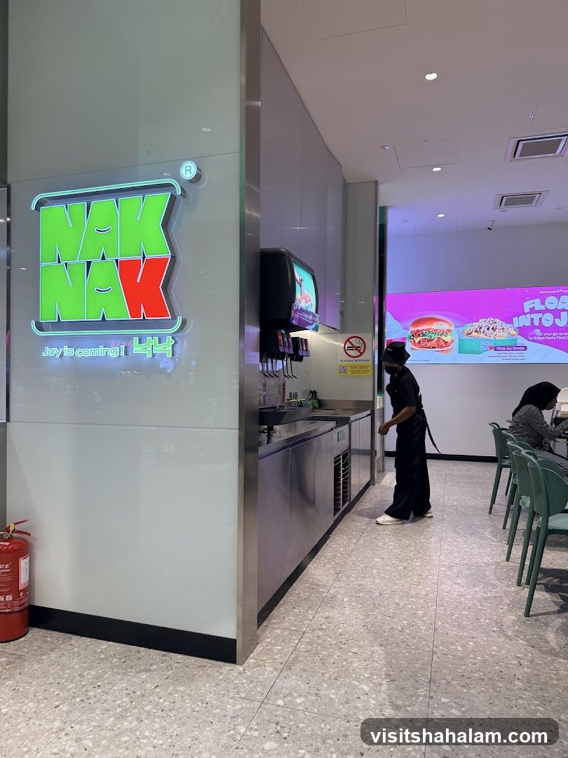 Restaurant Interior with Neon Signage