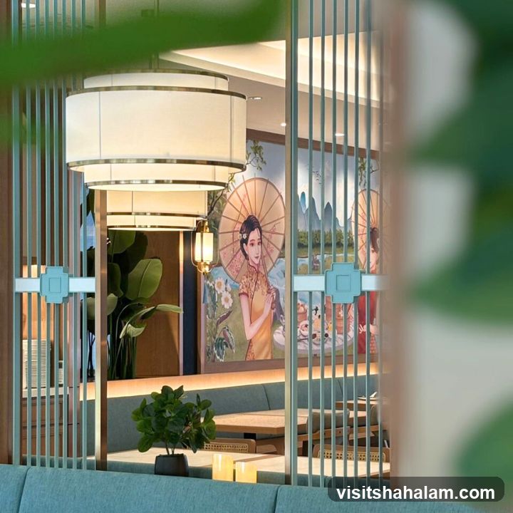 Restaurant Interior with Asian-inspired Decor