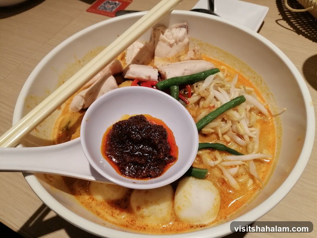 Laksa with Chicken and Chili Paste