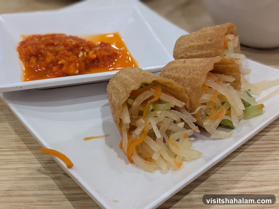 Spring Rolls with Chili Sauce