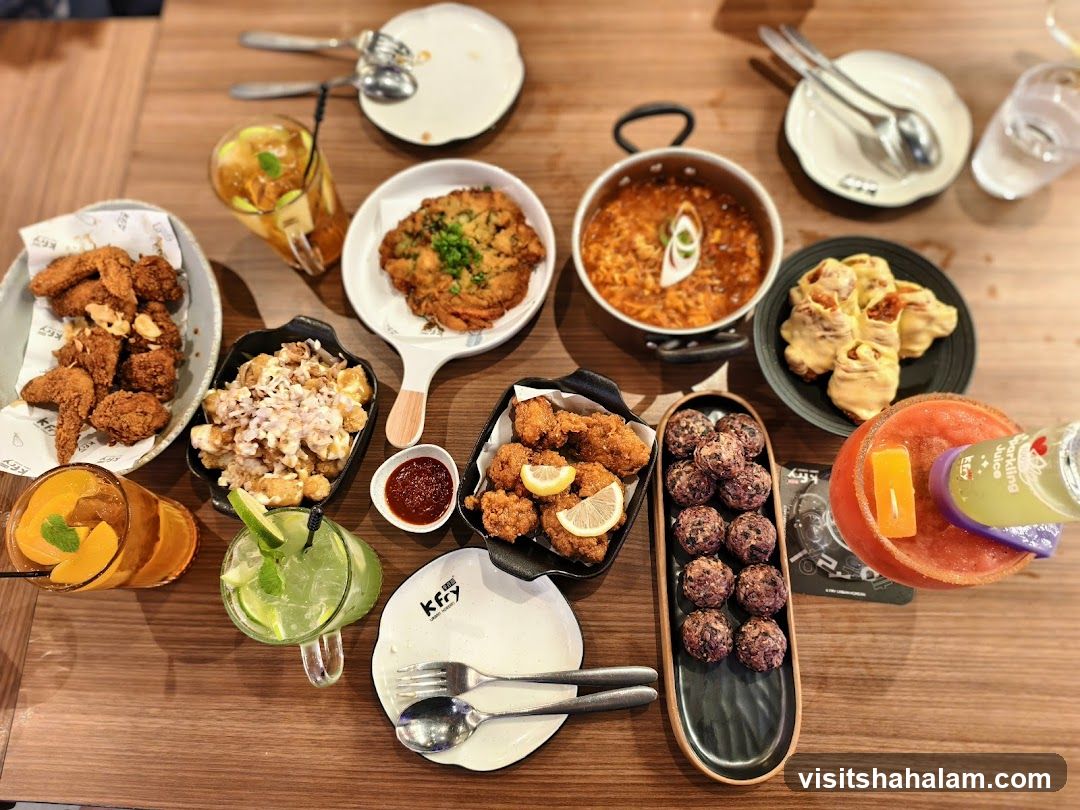 Assortment of Korean Fried Chicken and Sides