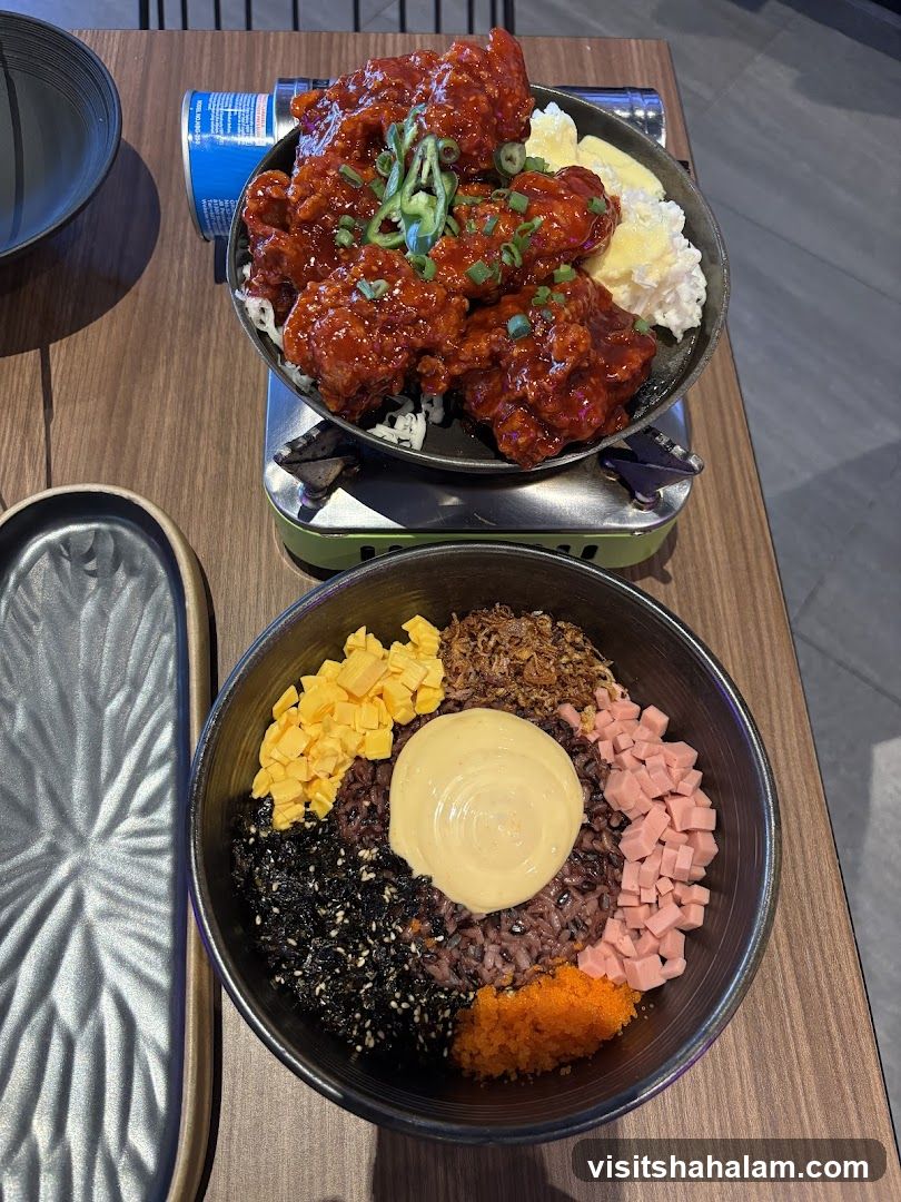 Korean Fried Chicken and Rice Bowl