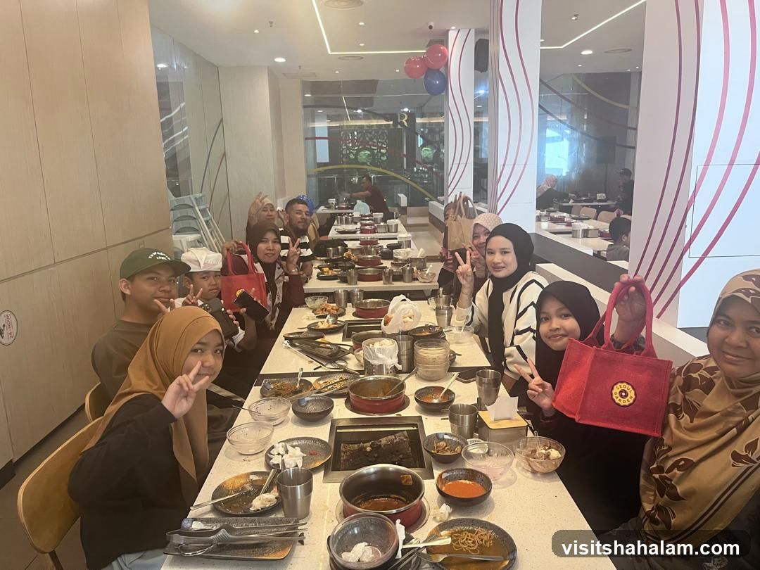 Group enjoying a meal at a restaurant