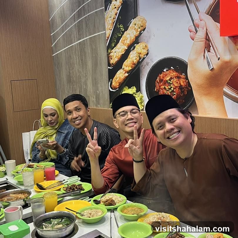 Group enjoying a meal