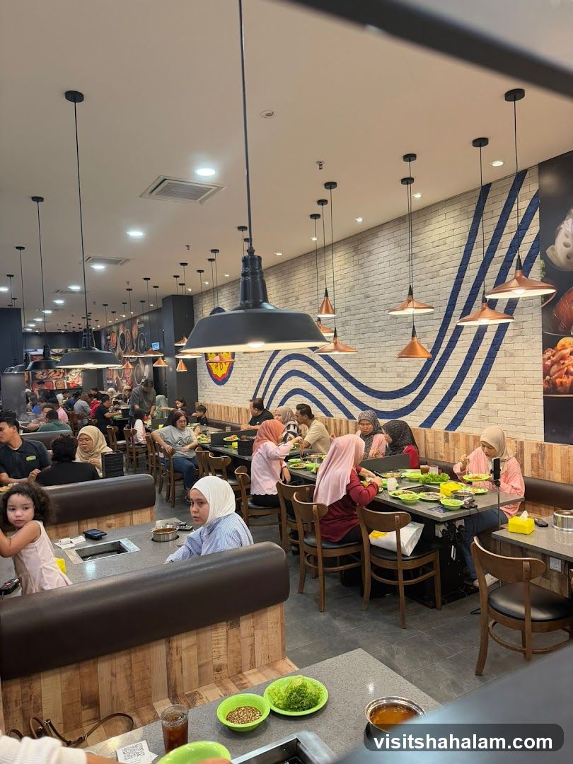 Restaurant Interior with Diners