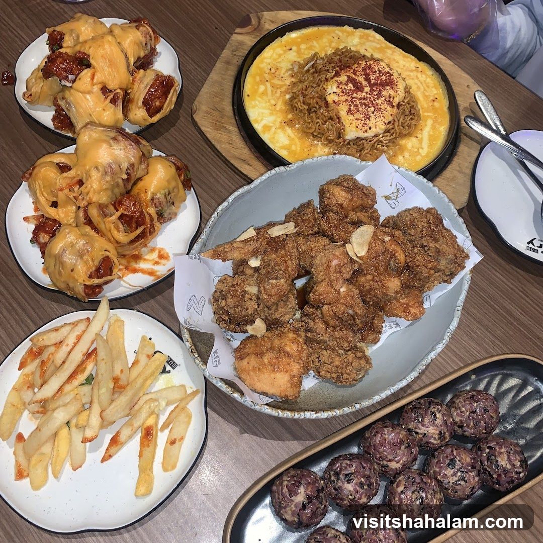 Assortment of Korean Fried Chicken and Sides