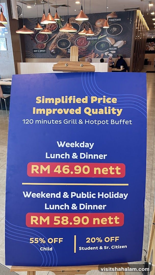 Grill & Hotpot Buffet Pricing