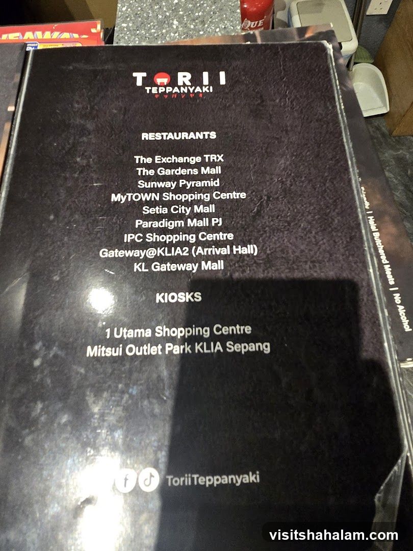Torii Teppanyaki Locations