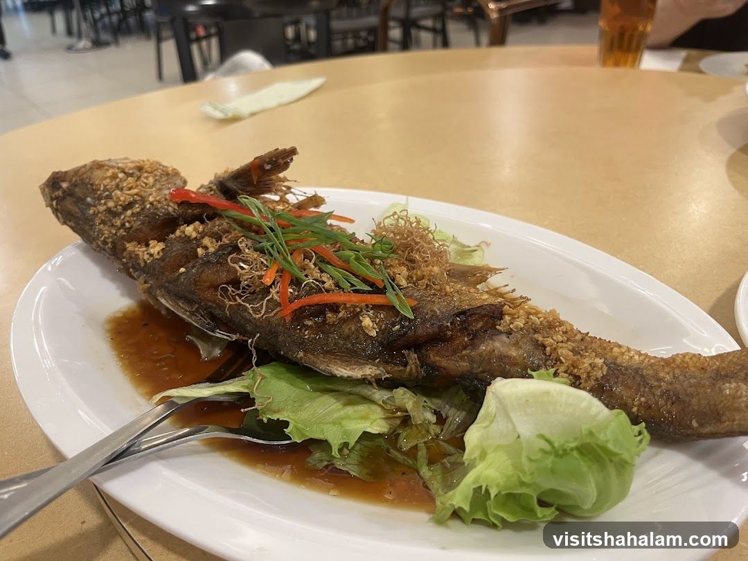 Fried Fish with Garnish