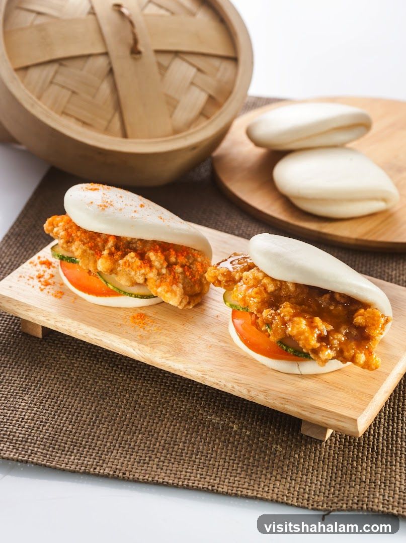 Gua Bao with Fried Chicken