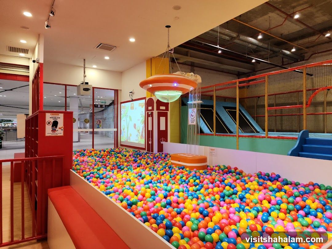 Indoor Playground with Ball Pit and Trampolines