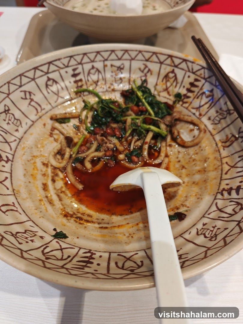 Partially Eaten Noodle Dish