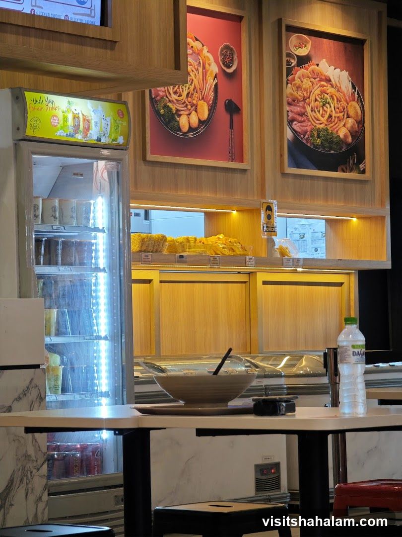 Restaurant Interior with Food Display