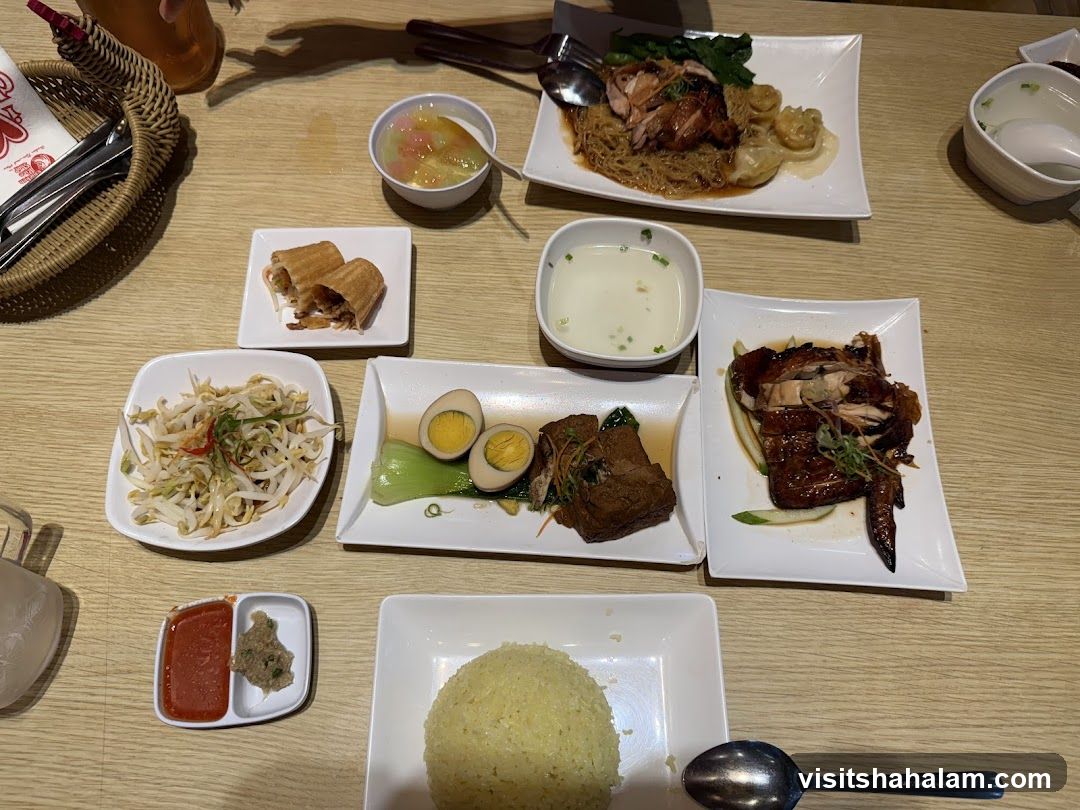 Table with various dishes