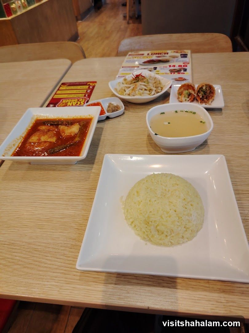 Table with food and menu