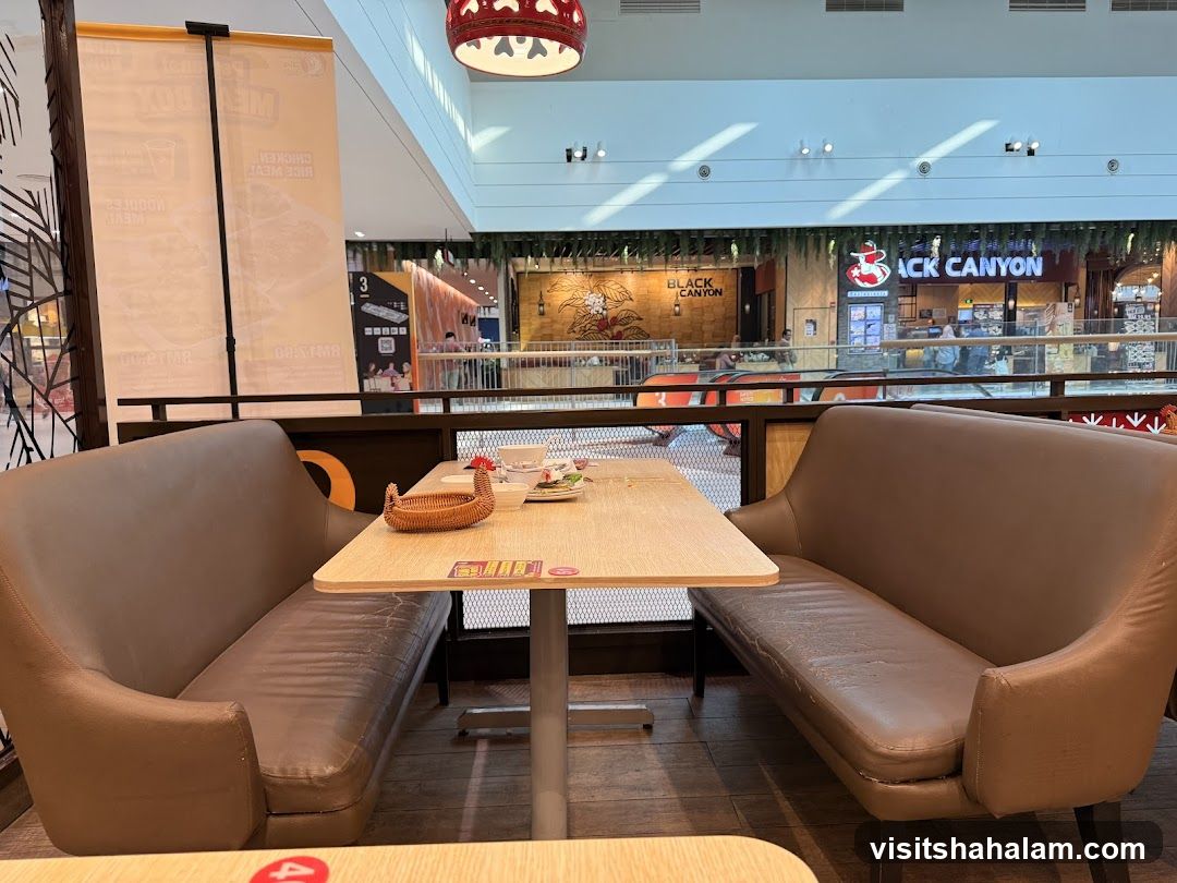 Restaurant Interior with Booth Seating
