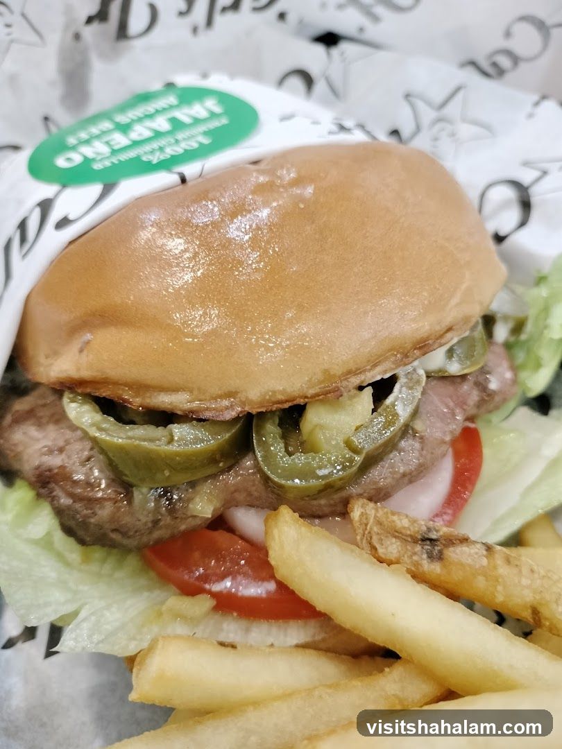 Jalapeno Burger with Fries
