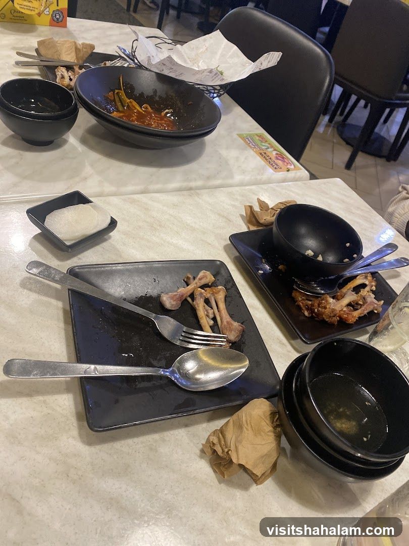 Leftover Food on Table