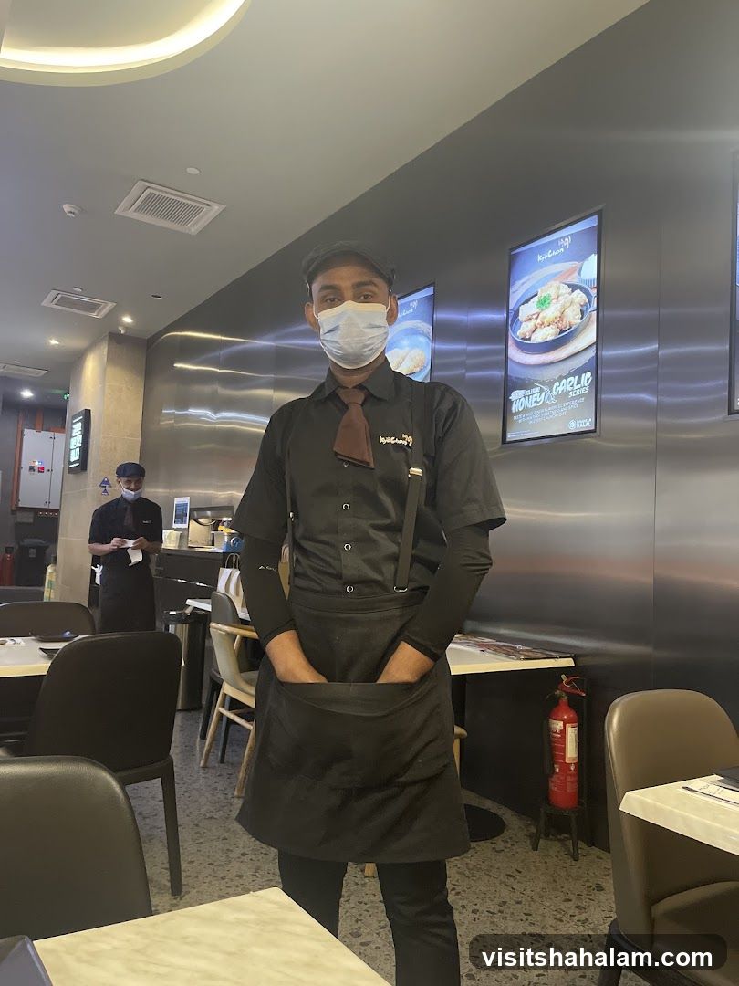 Staff member in restaurant
