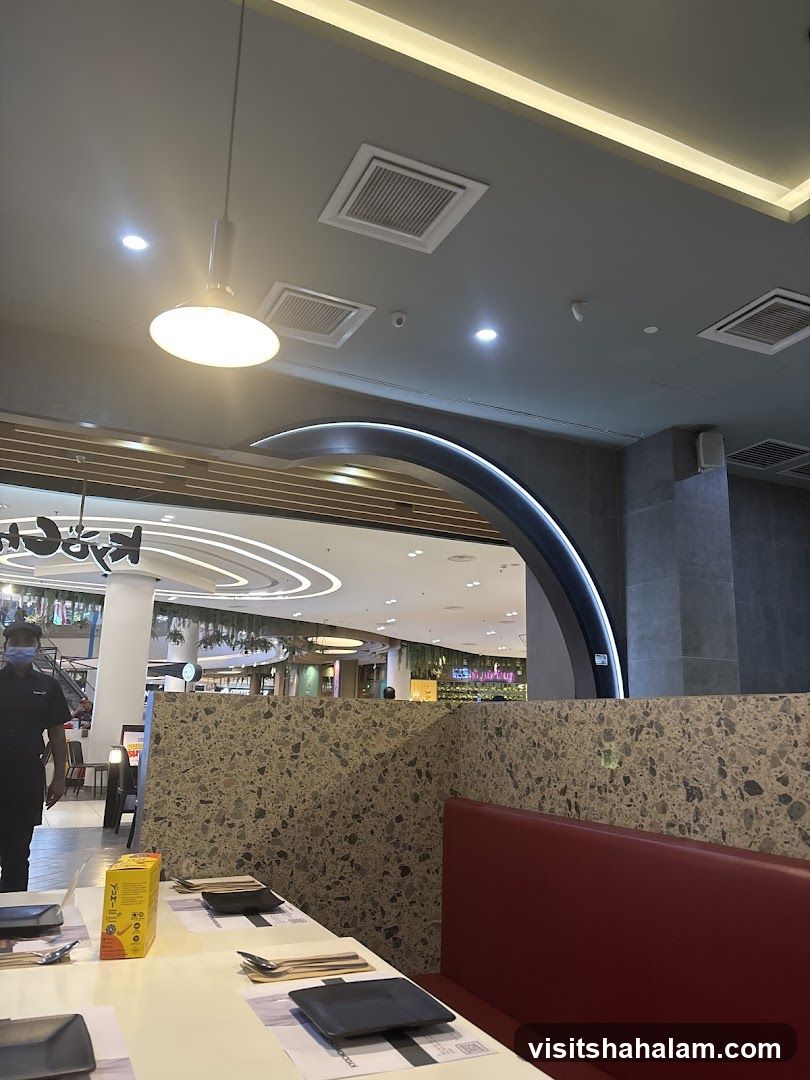 Restaurant Interior with Booth Seating