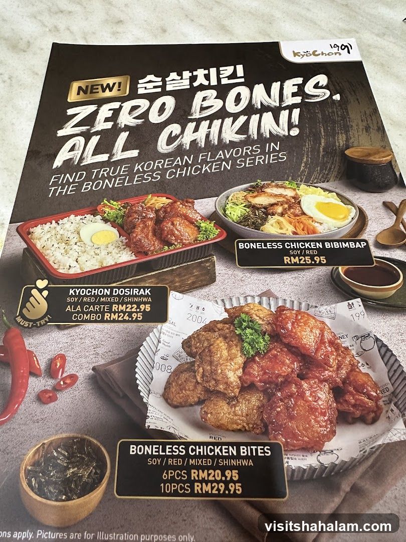 Kyochon Boneless Chicken Menu