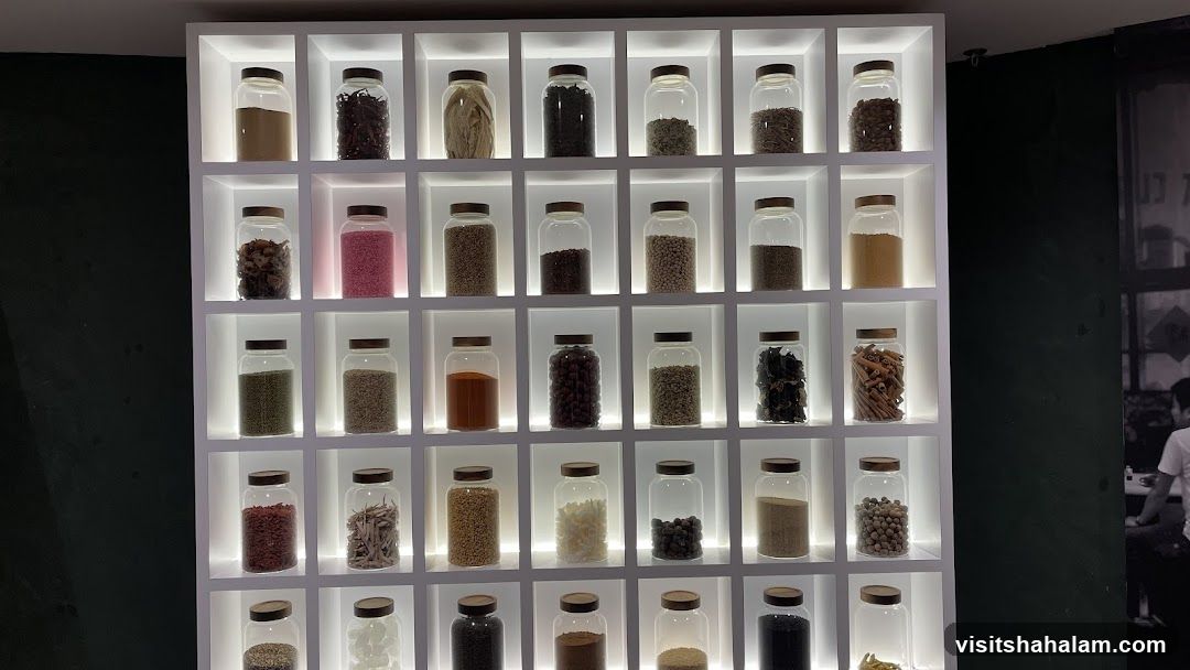 Display of Jars with Various Ingredients