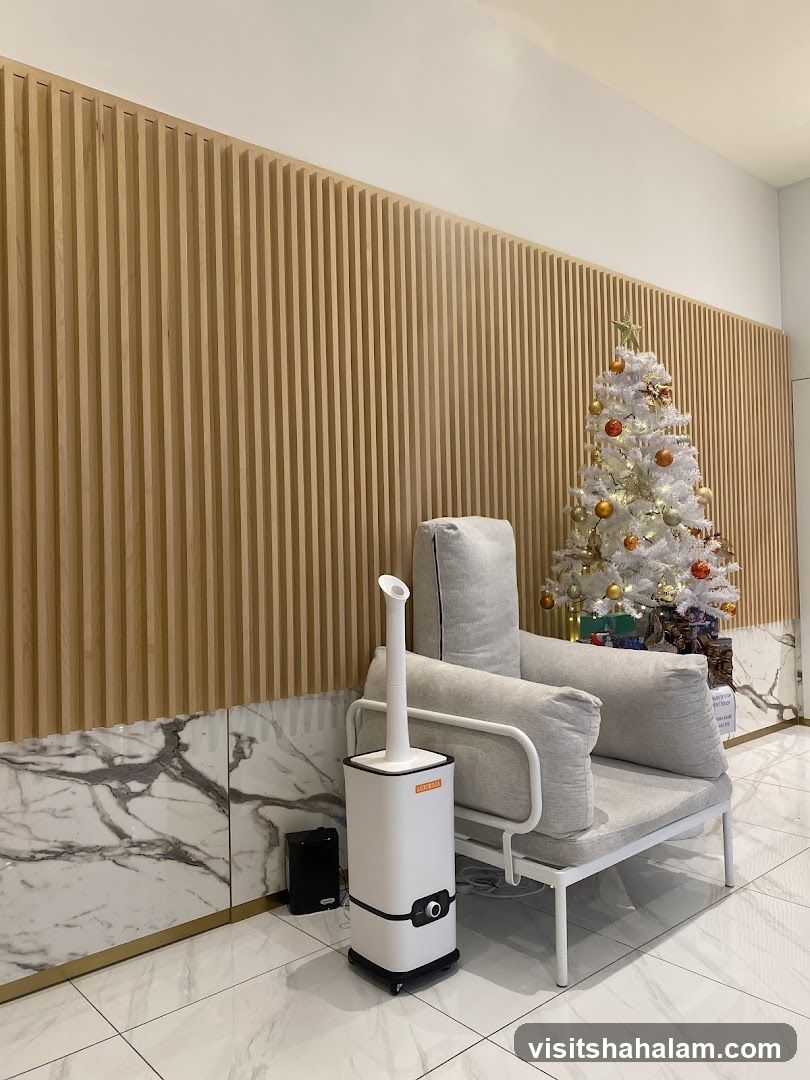 Modern Waiting Area with Christmas Decor