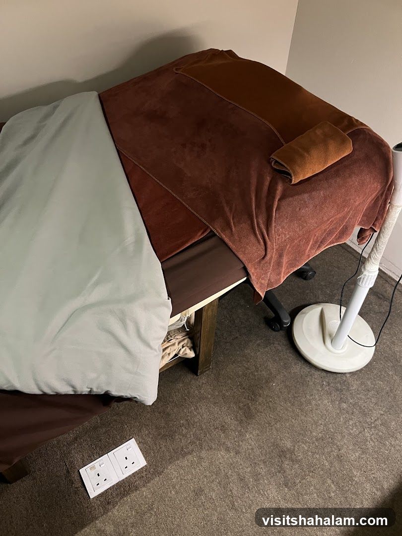 Massage Table Setup