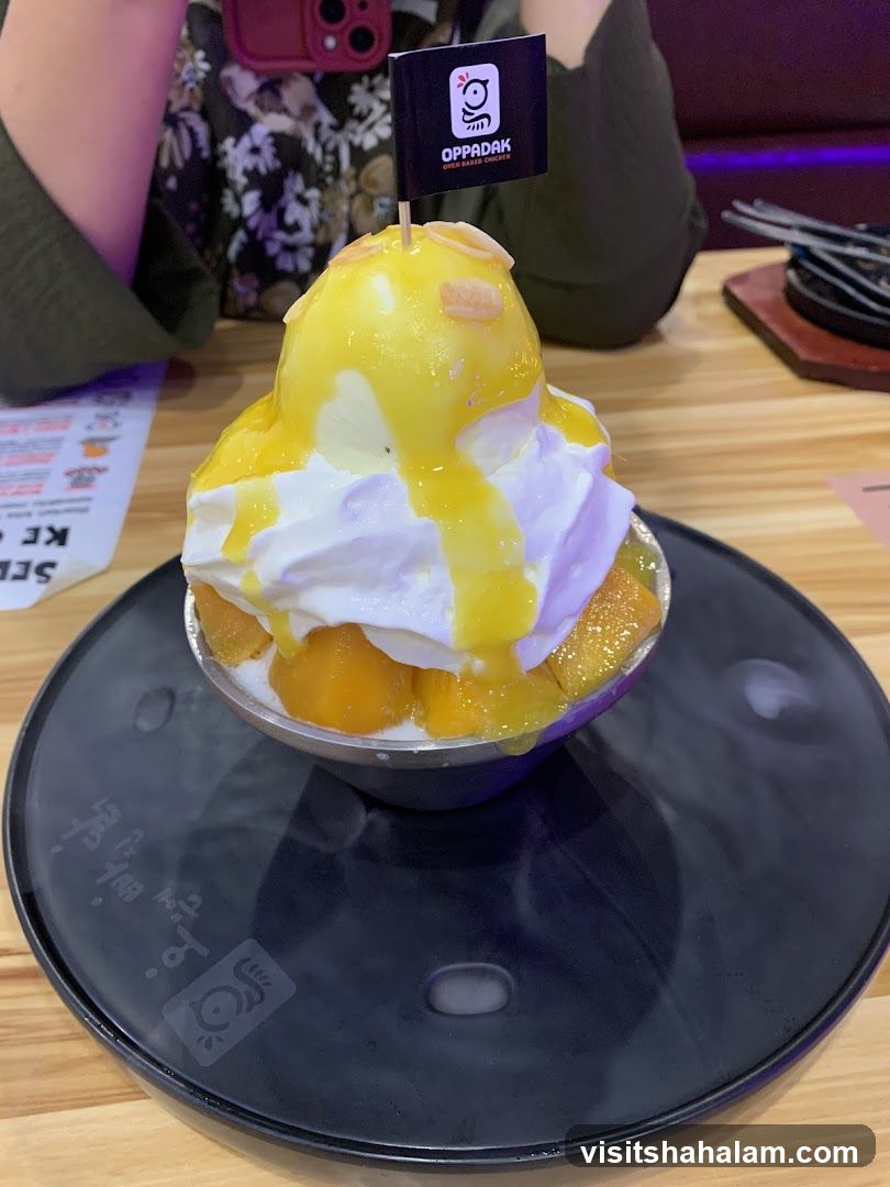 Dessert with Mango and Whipped Cream