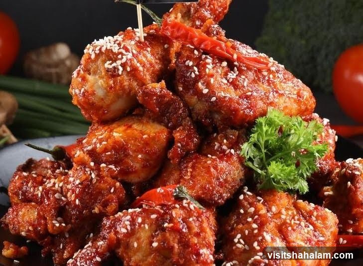 Spicy Korean Fried Chicken Wings