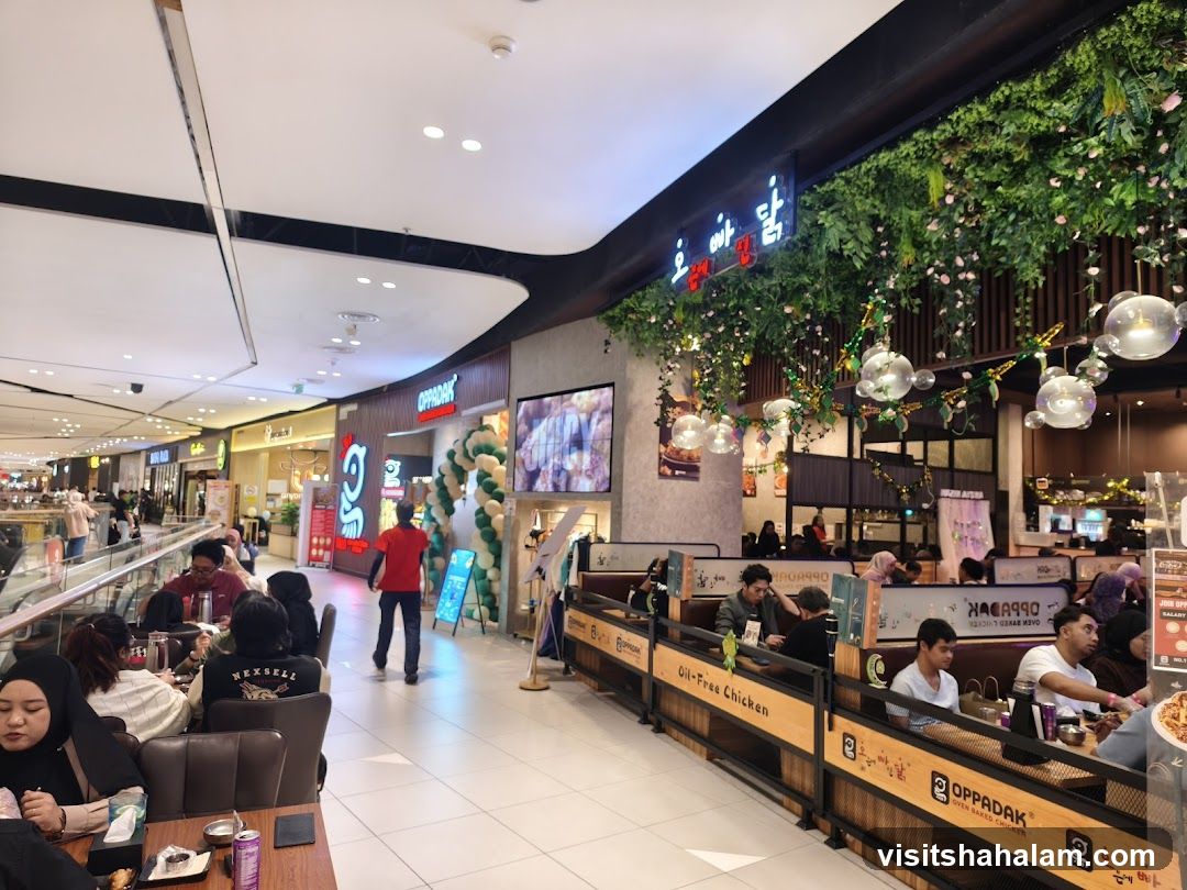 Restaurant Interior with Greenery and Seating
