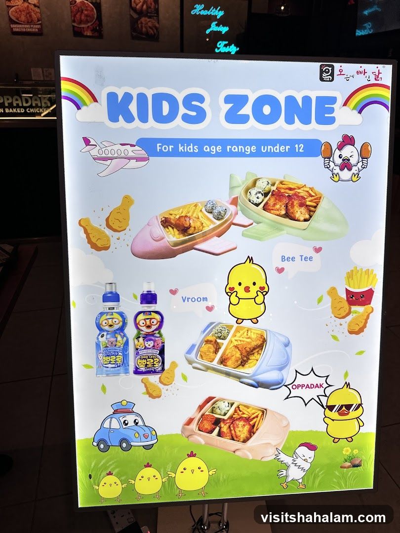 Kids Zone Menu
