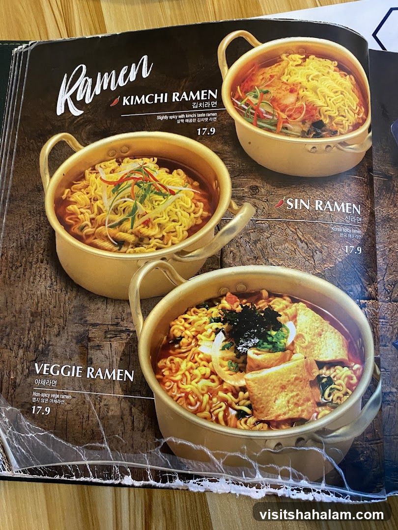 Ramen Menu