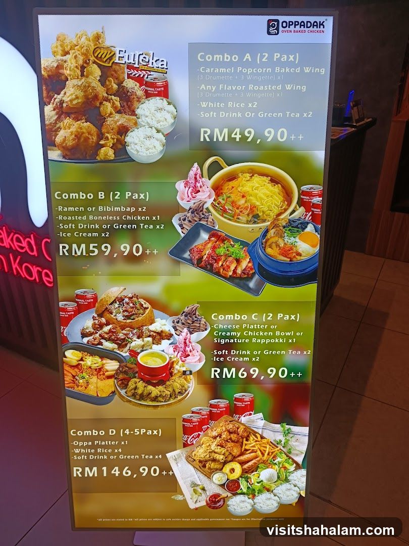 OPPADAK OVEN BAKED CHICKEN Menu
