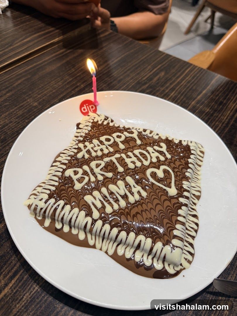 Dessert with Birthday Message