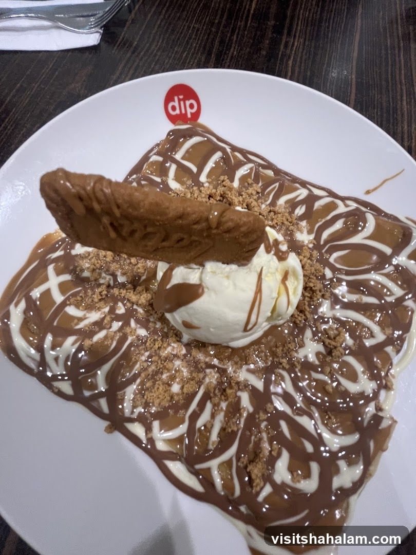 Dessert with Ice Cream and Cookie