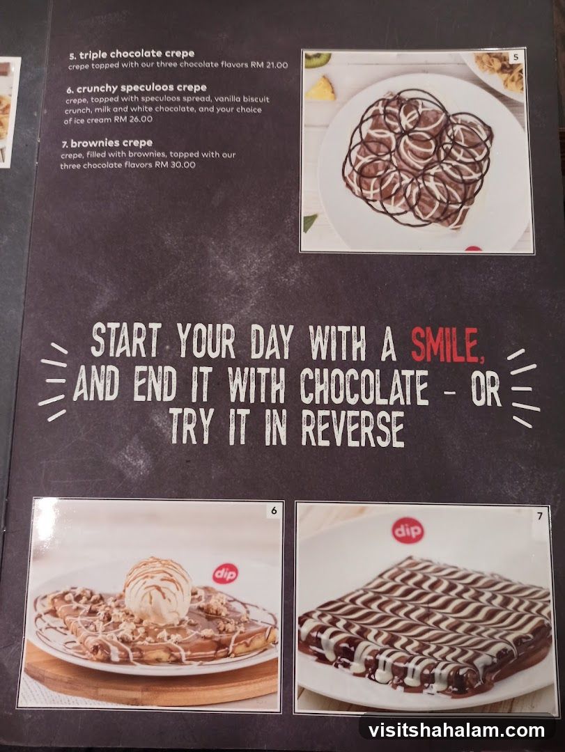 Dessert Menu