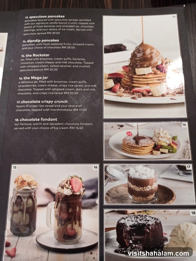 Desserts Menu